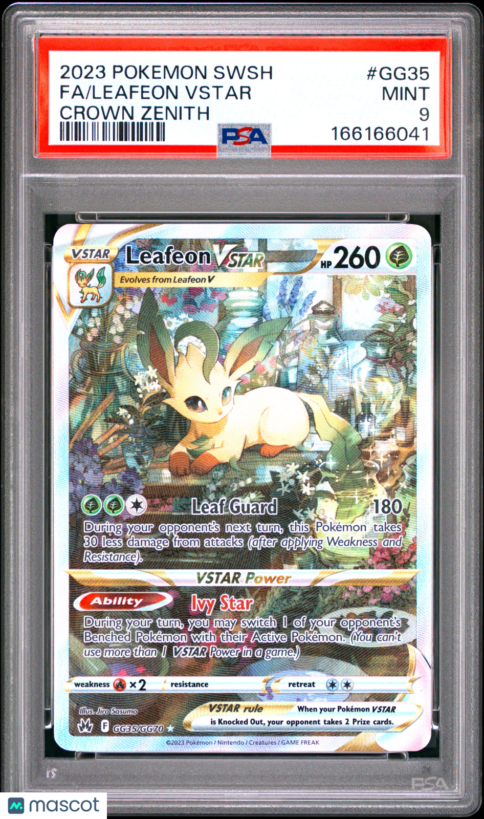 2023 Pokemon Sword And Shield Crown Zenith Leafeon VSTAR #GG35 Crown Zenith Fa PSA 9