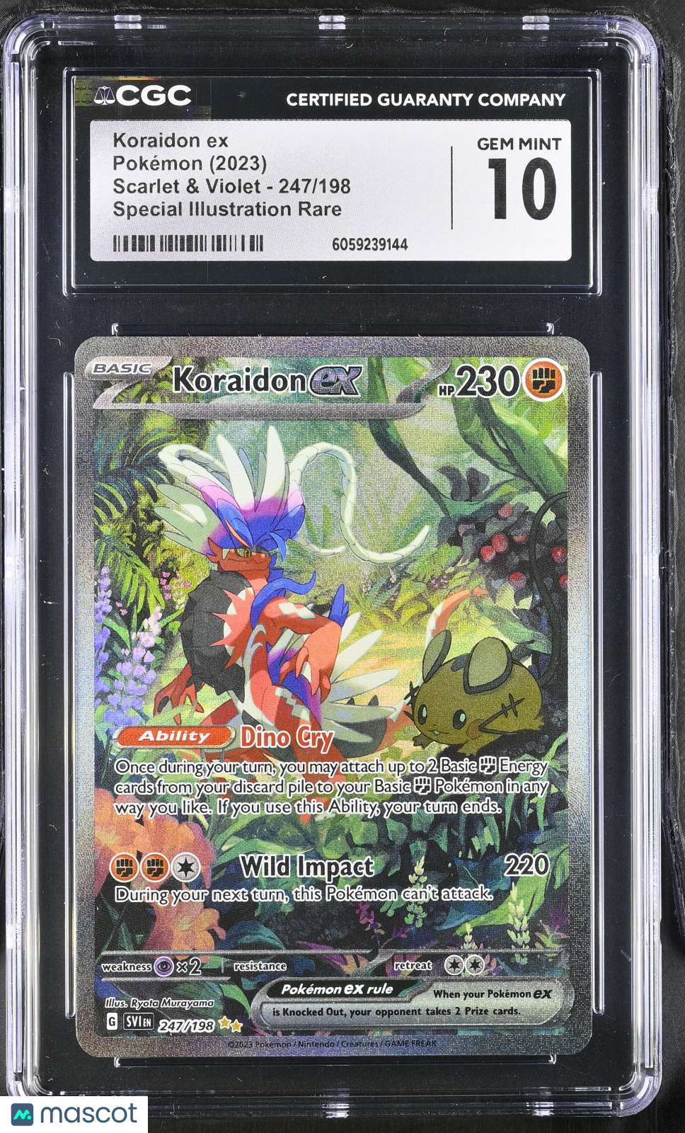 2023 Pokemon Koraidon ex #247/198 Special Illustration Rare CGC 10