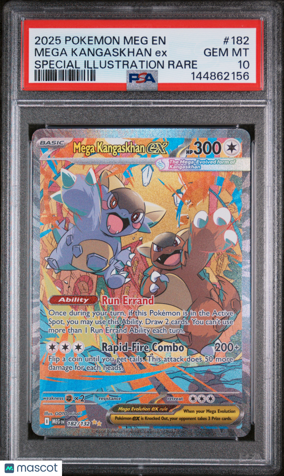 2025 Pokemon Meg EN-Mega Evolution Mega Kangaskhan EX #182 Special Illustration Rare PSA 10