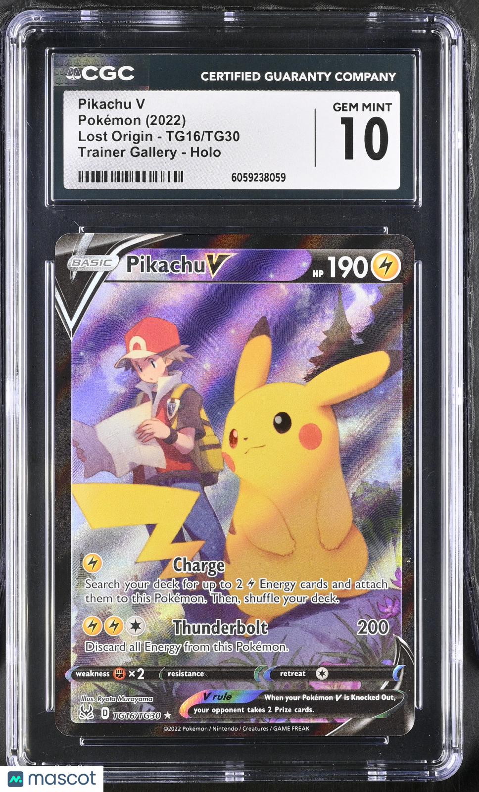 2022 Pokemon Pikachu V #TG16/TG30 CGC 10