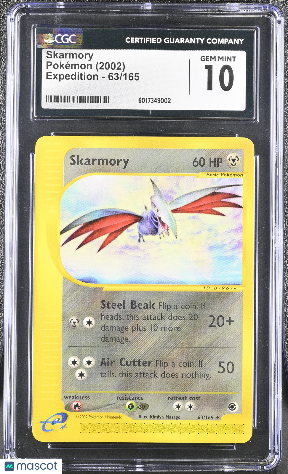 2002 Pokemon Skarmory #63/165 63/165 CGC 10