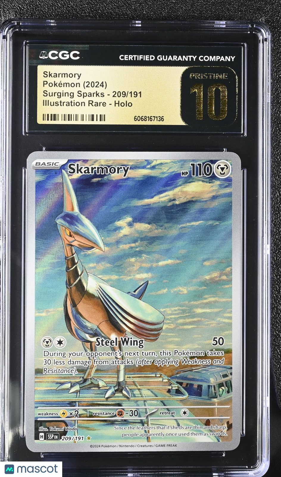 2024 Pokemon Skarmory #209/191 Illustration Rare CGC 10