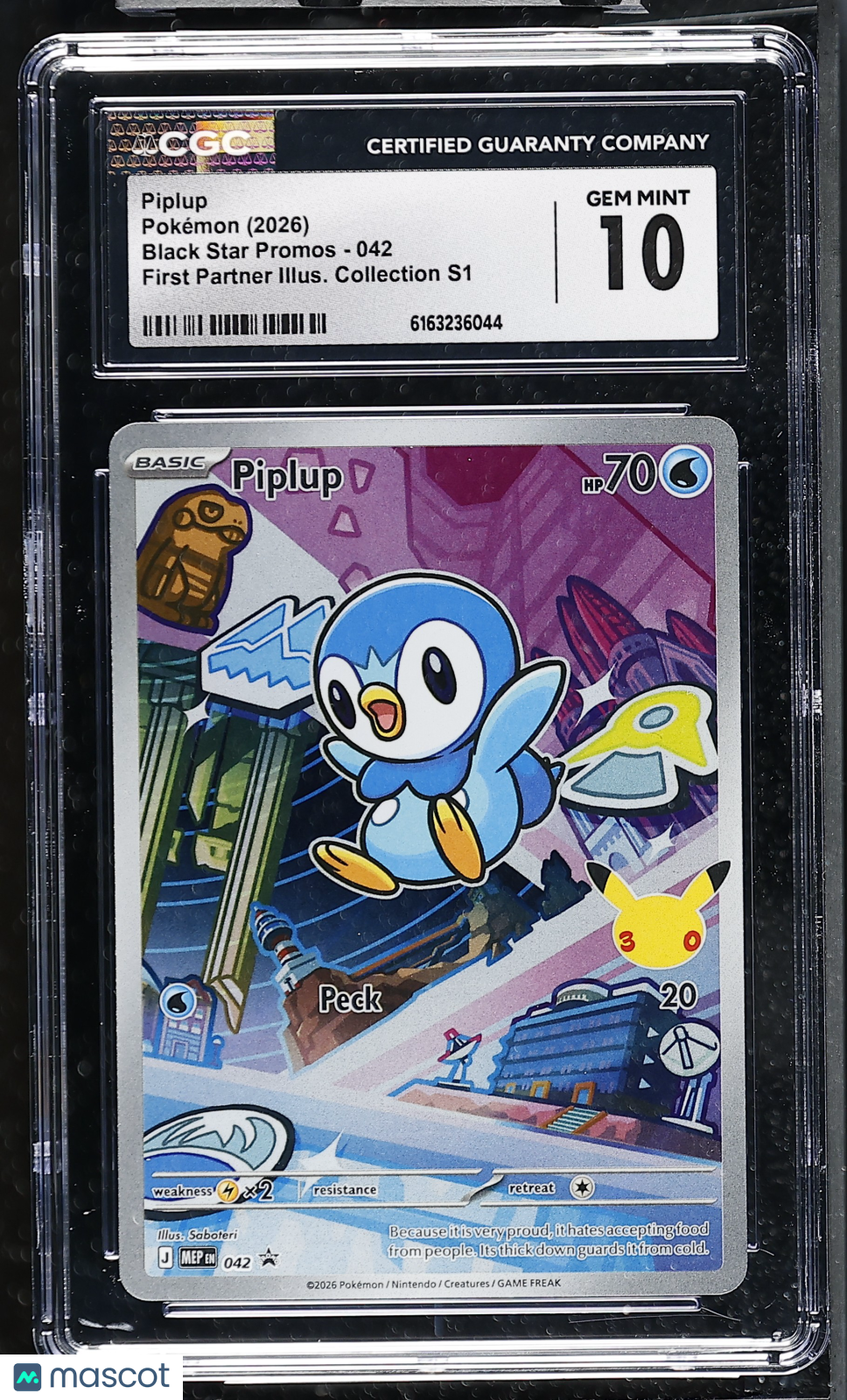 2026 Pokemon Piplup #042 CGC 10