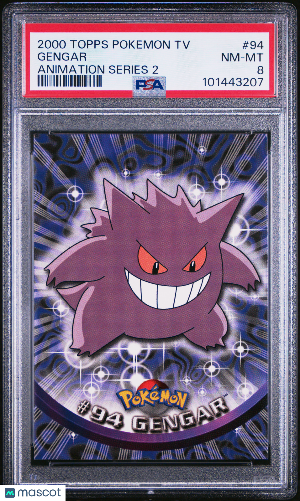 2000 Topps Pokemon TV Animation Series 2 Gengar #94 PSA 8
