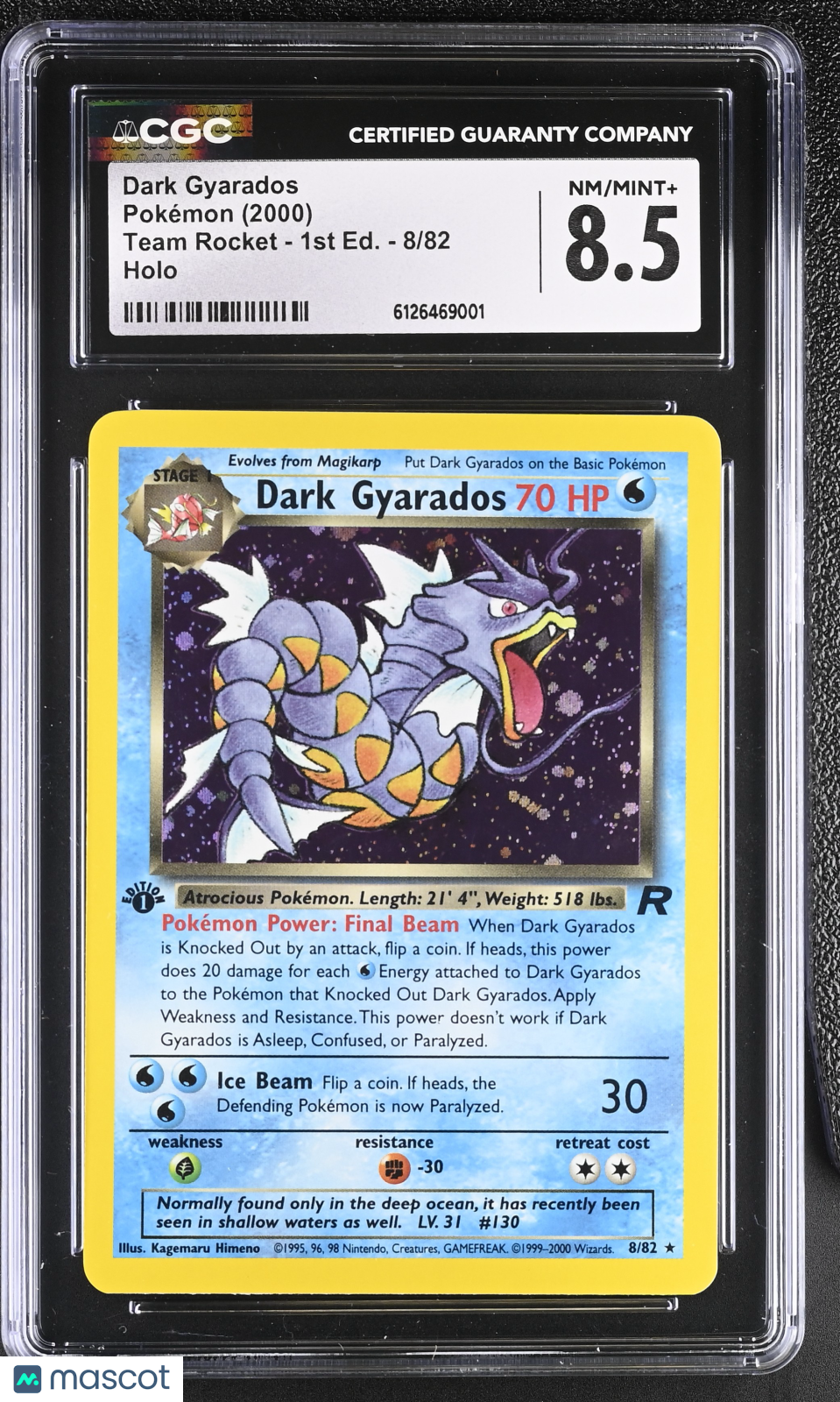 2000 Pokemon Dark Gyarados #8/82 1st Edition CGC 8.5