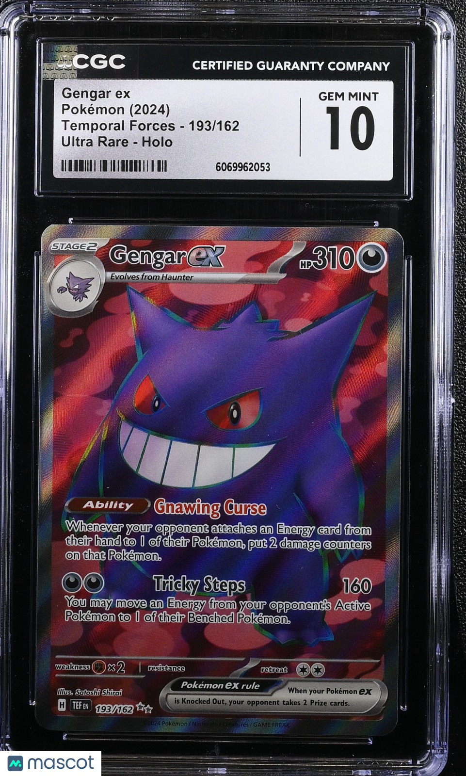 2024 Pokemon Gengar ex #193/162 Ultra Rare CGC 10