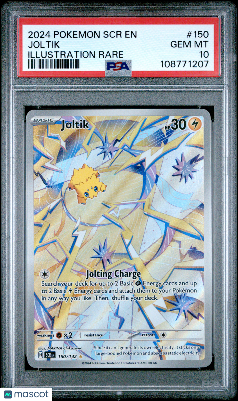 2024 Pokemon SCR EN-Stellar Crown Joltik #150 Illustration Rare PSA 10