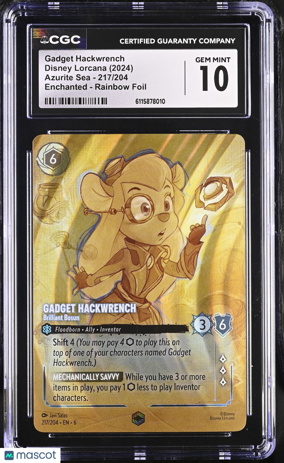 2024 Disney Lorcana Gadget Hackwrench #217/204 CGC 10