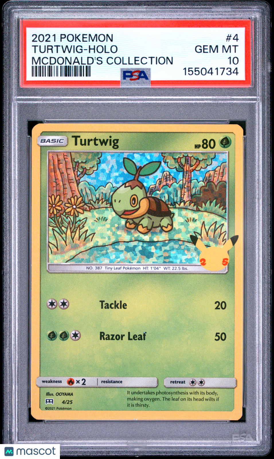 2021 Pokemon Mcdonald's Collection Turtwig #4 Mcdonald's Collection PSA 10