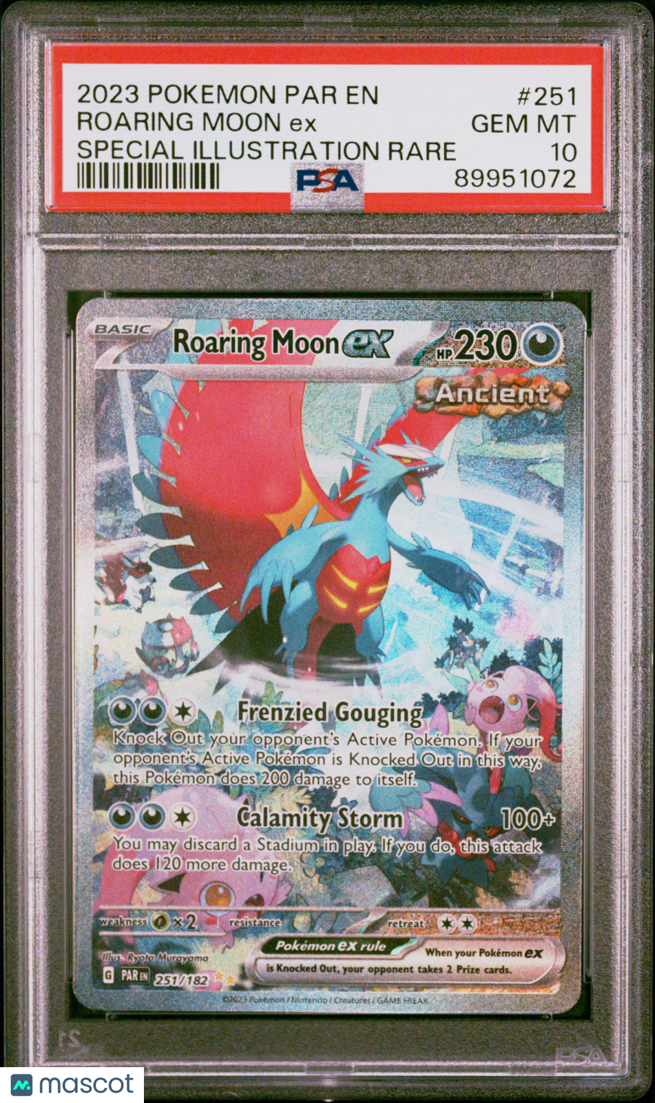 2023 Pokemon Par EN-Paradox Rift Roaring Moon EX #251 Special Illustration Rare PSA 10