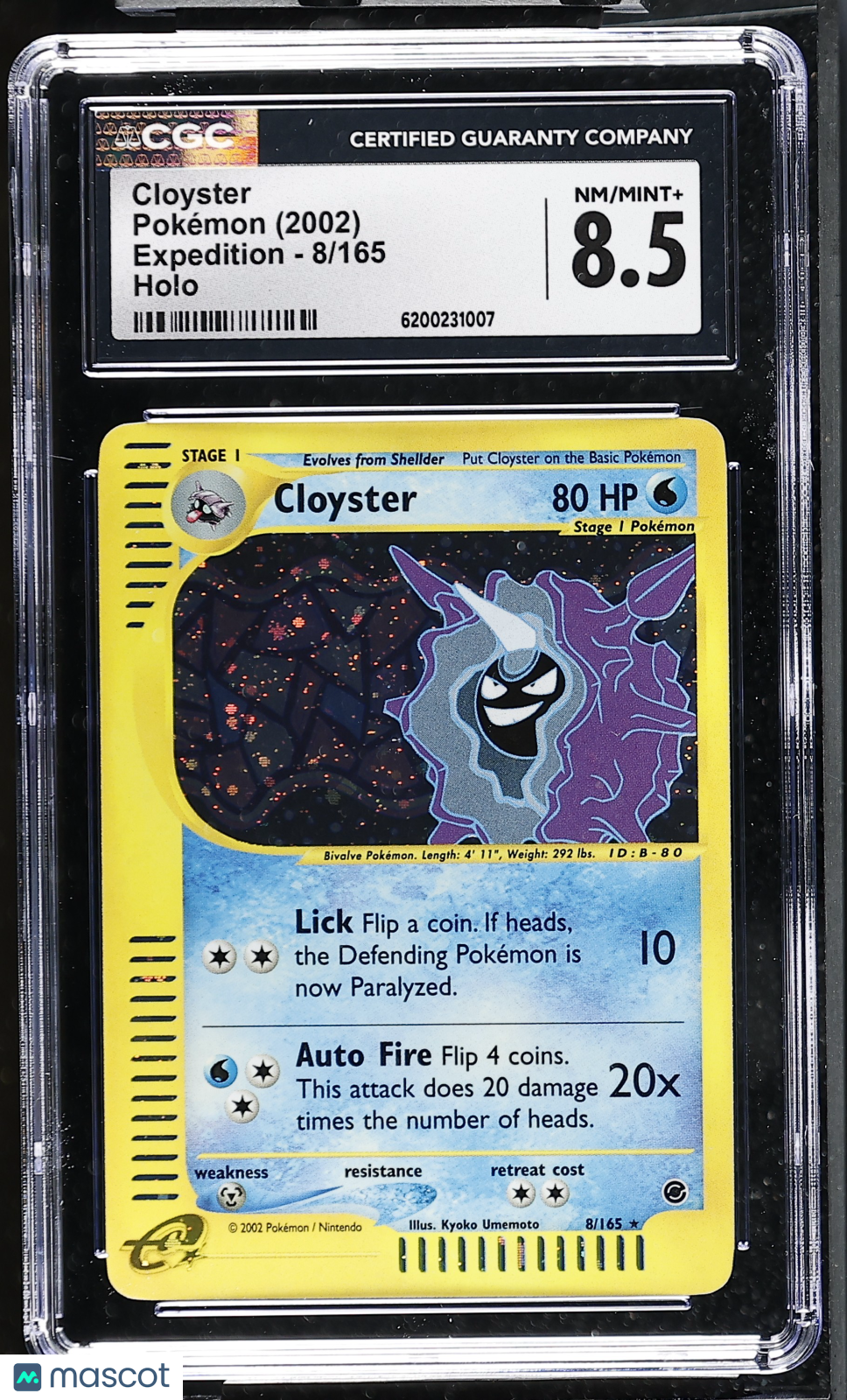 2002 Pokemon Cloyster #8/165 8/165 CGC 8.5