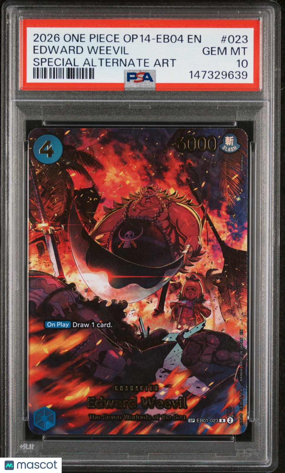 2026 Op14-Eb04-The Azure Sea's Seven Edward Weevil Special Alt Art PSA 10 #023