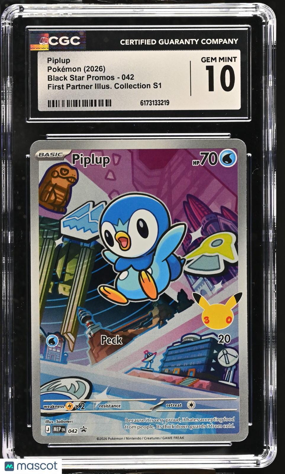 2026 Pokemon Piplup #042 CGC 10