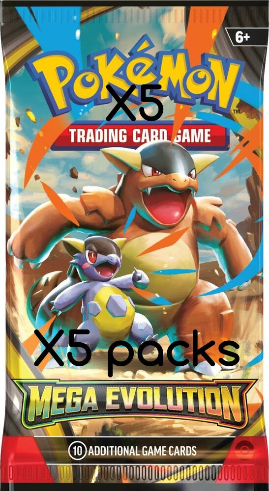 (5) Pokémon TCG: ME01 Mega Evolutions Booster Pack