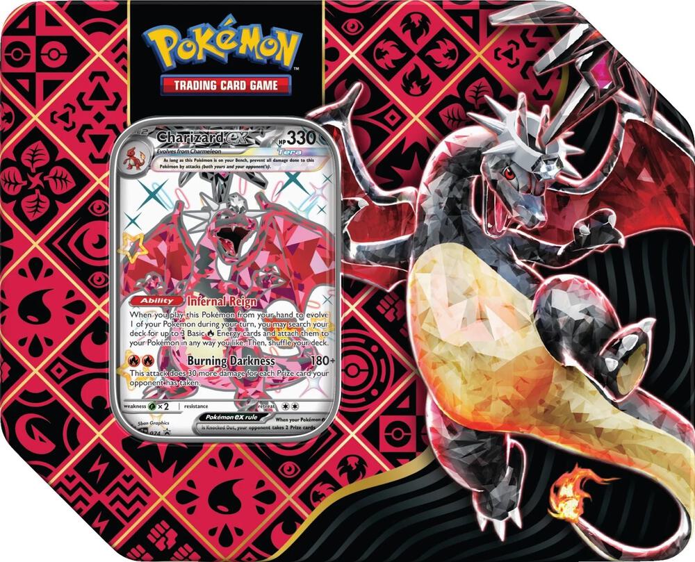 Charizard Paldean Fates Tin