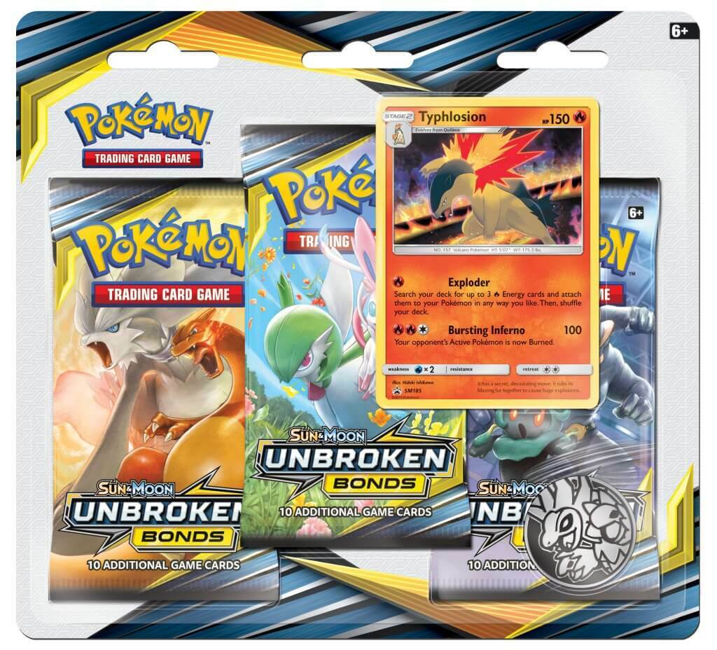 Pokémon TCG: Unbroken Bonds 3 Pack Blister
